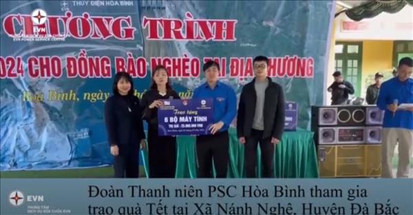 Đoàn thanh niên PSC Hòa Bình tham gia trao quà Tết tại xã Nánh Nghê, Huyện Đà Bắc
